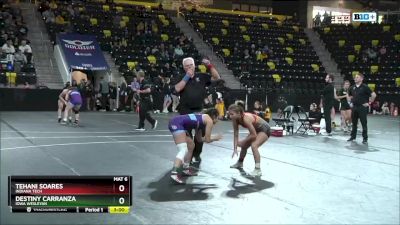 109 lbs Round 2 - Tehani Soares, Indiana Tech vs Destiny Carranza, Iowa Wesleyan