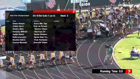 Youth Girls' 100m Hurdles, Prelims 2 - Age 14