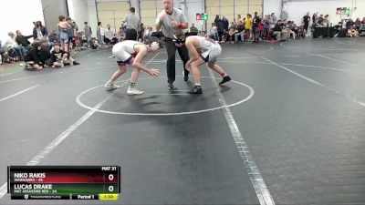 120 lbs Round 3 (8 Team) - Lucas Drake, Mat Assassins Red vs Niko Rakis, Warhawks