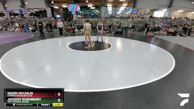 126 lbs Cons. Round 1 - Saxon McCaslin, Cypress Wrestling Club vs Jackson Rosenberry, WAR Training Center