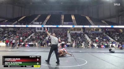 144 lbs Quarterfinal - Keith Slaughter, Piper Wrestling Club vs Jaxsen Salinas, U Town Hammers