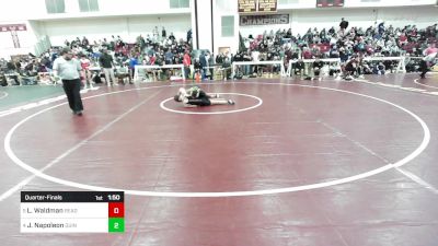 157 lbs Quarterfinal - Luke Waldman, Reading vs Jhayvon Napoleon, Quincy Upper