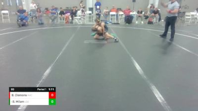 80 lbs Round 2 - Benjamin Milam, Scropion vs Bridger Clemons, Richmond Wrestling Club