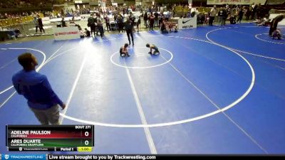 56 lbs Cons. Round 2 - Ares Duarte, California Grapplers vs Adeline Paulson, California