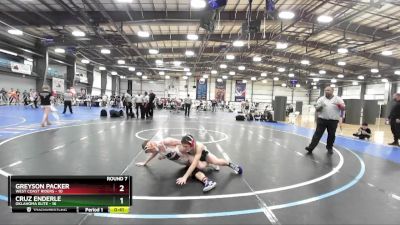 100 lbs Rd# 10- 4:00pm Saturday Final Pool - Cruz Enderle, Oklahoma Elite vs GREYSON PACKER, West Coast Riders