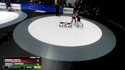 130 lbs Cons. Round 2 - Shereen Mehta, Danville Wrestling Club vs Kendall Chapman, California