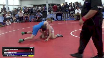 92 lbs Round 3 (8 Team) - Uriah Anderson, Utah vs Beckett Marsh, Minnesota Red