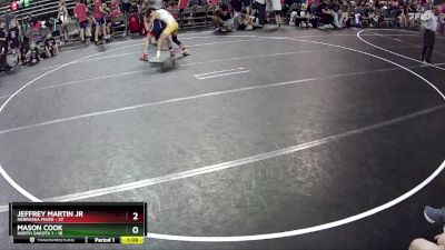 100 lbs Round 1 (6 Team) - Jeffrey Martin Jr, Nebraska Maize vs Mason Cook, North Dakota 1