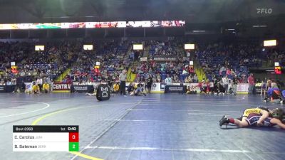 45 lbs Quarterfinal - Carson Carolus, Juniata Valley vs Brock Bateman, Derry