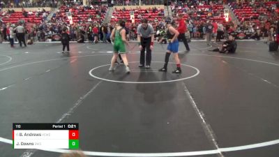 110 lbs Champ. Round 2 - Brantley Andrews, Valley Center Wrestling Club vs Jacob Downs, Derby Wrestling Club