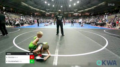 52 lbs Consi Of 16 #1 - Kayson Gordon, Blaine County Grapplers vs Phenix Stubblefield, Piedmont