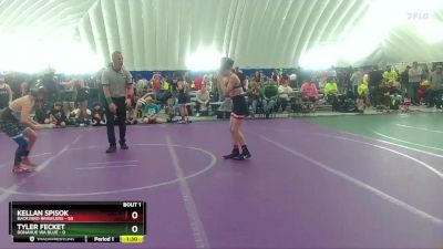 88 lbs Round 1 (8 Team) - Kellan Spisok, Backyard Brawlers vs Tyler Fecket, Donahue WA Blue