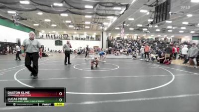 120 lbs Cons. Round 3 - Lucas Meier, Thoroughbred Wrestling Academy vs Daxton Kline, Springdale Wrestling