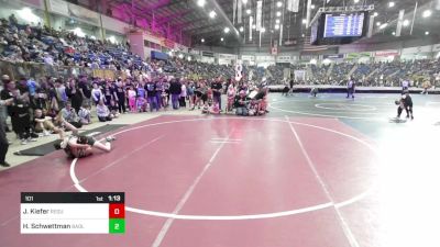 101 lbs Round Of 16 - Jessie Kiefer, Regulators Wrestling Club vs Harper Schwettman, Badlands Elite