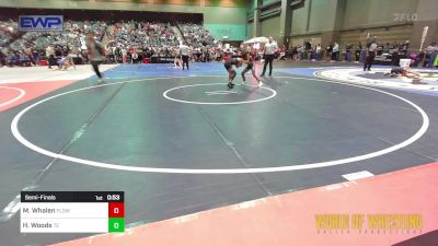 76 lbs Semifinal - Madisen Whalen, FLOW Academy vs Heavyn Woods, Takedown Elite