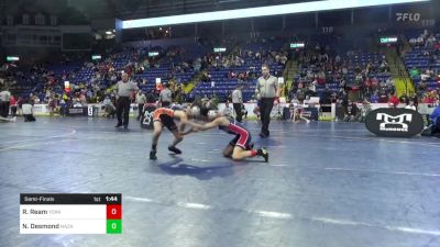 75 lbs Semifinal - Ryder Ream, York Suburban vs Noah Desmond, Nazareth