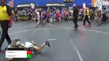 49 lbs Round 1 (6 Team) - Alaina Williams, The Funky Singlets vs Zeth Dykhouse, Mat Monsters