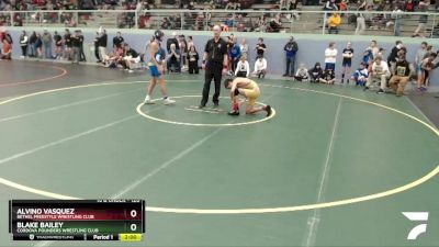 120 lbs X Bracket - Blake Bailey, Cordova Pounders Wrestling Club vs Alvino Vasquez, Bethel Freestyle Wrestling Club