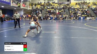 124 lbs Consy 6 - Yunuen Ayala, Canon-McMillan vs Anniya Powell, Parkersburg South-WV