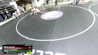 150 lbs Cons. Round 4 - Diego Galvan, Hollister High School Wrestling vs Brady McCarthy, California