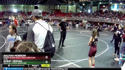 65 lbs Champ. Round 1 - Aaliyah Morrow, Grand Island Legacy Girls Wrestling Club vs Emery Neiman, Ogallala Youth Wrestling