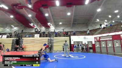 99-106 lbs Round 3 - Isaac Locke, Franklin WC vs Carter Powell, Center Grove WC