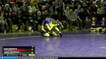 157 lbs Derek Holschlag, Northern Iowa vs Alex Hornfeck, West Virginia