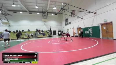 125 lbs 3rd Place Match - Nicolas Arellano, Mt San Antonio College vs Nasier Parker, Cerritos