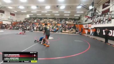 85 lbs Cons. Round 1 - Luka Hereford, Riverton USA Wrestling vs Levi Woodward, Worland Wrestling Club