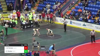 147 lbs Round Of 32 - Blake Parker, Warrior Run vs Cooper Porter, Meyersdale