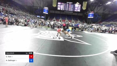 120 lbs Cons 32 #1 - Corey Dye, South Carolina vs Aiden Dallinger, Indiana