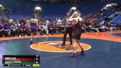 138 lbs Quarterfinals (8 Team) - Jeremy Huf, Lombard (Montini) vs Joshua Lassiter, Rochelle