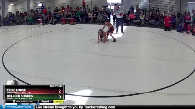 28 lbs Semifinal - Kellsen Shores, Brady Youth Wrestling vs Coye Horse, Cozad Wrestling Club