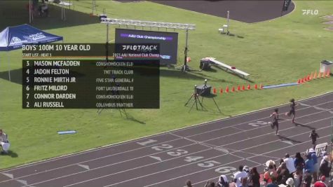 Youth Boys' 100m, Prelims 6 - Age 10