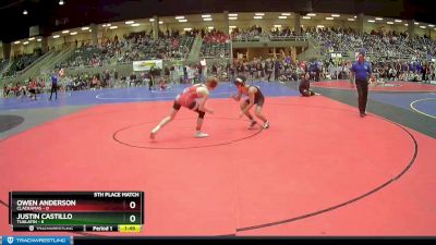 115 lbs Finals (8 Team) - Justin Castillo, Tualatin vs Owen Anderson, Clackamas