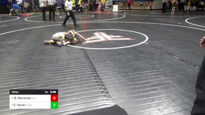 50 lbs Consi Of 16 #2 - Bennett Morando, Butler vs Ephram Kazar, Danville