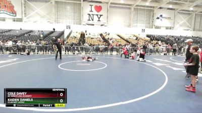 80 lbs Semifinal - Cole Davey, B2 Wrestling Academy vs Kaiden Daniels, Club Not Listed