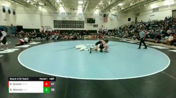 120 lbs Round 4 (10 Team) - Braylon Atencio, Cheyenne East vs Destin Soares, Mead