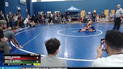 100 lbs Cons. Round 5 - Deklen Aldrich, Middleton Wrestling Club vs Mateo Sanchez, 208 Badgers