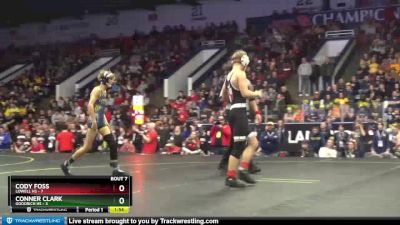 113 lbs Finals (8 Team) - Cody Foss, Lowell HS vs Conner Clark, Goodrich HS