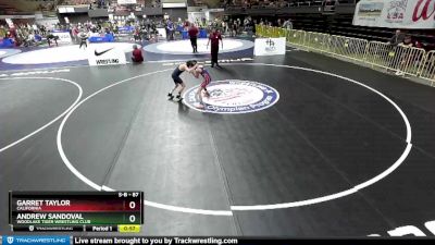 87 lbs Cons. Round 3 - Garret Taylor, California vs Andrew Sandoval, Woodlake Tiger Wrestling Club