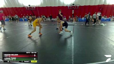 128-130 lbs Round 2 - Logan Thom, LPGE-B Wolves vs Mason Nelson, Mora