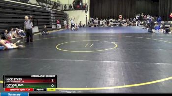 120 lbs Cross Bracket (8 Team) - Nick Sykes, Shelby County vs Hayden Box, Chelsea