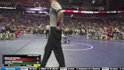 2A-120 lbs Champ. Round 1 - Kaden Pritchard, Eagle Grove vs Seth Ettleman, Southwest Iowa