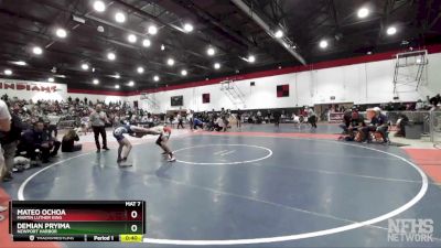 120 lbs Cons. Semi - Mateo Ochoa, Martin Luther King vs Demian Pryima, Newport Harbor