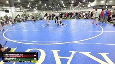 65 lbs Round 2 (6 Team) - Tristan Rhodeback, PIT BULL WRESTLING ACADEMY vs Uriah Drane, GREAT NECK WC - GOLD