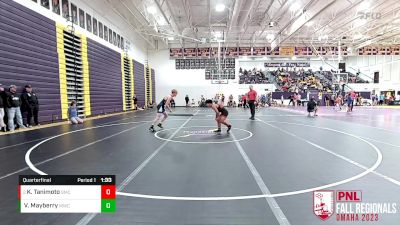 121 lbs Quarterfinal - Kody Tanimoto, Spartan Mat Club vs Vinny Mayberry, MWC Wrestling Academy