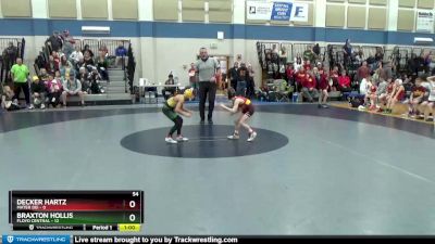 54 lbs Semis (4 Team) - Decker Hartz, Mater Dei vs Braxton Hollis, Floyd Central