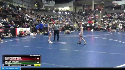 80 lbs Cons. Round 2 - Case Thompson, Sebolt Wrestling Academy vs Brady Welch, Ubasa Wrestling Academy