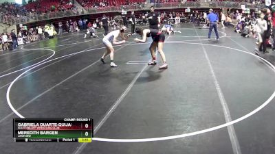 120 lbs Champ. Round 1 - Gabriela Duarte-Quijas, Scottsbluff Wrestling Club vs Meredith Bargen, Lakeview